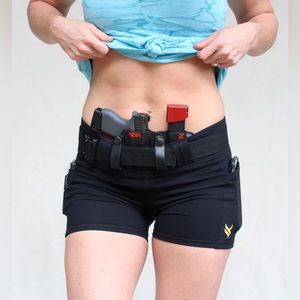 Vakandi Apparel EDC Concealed Carry Compression Shorts Black